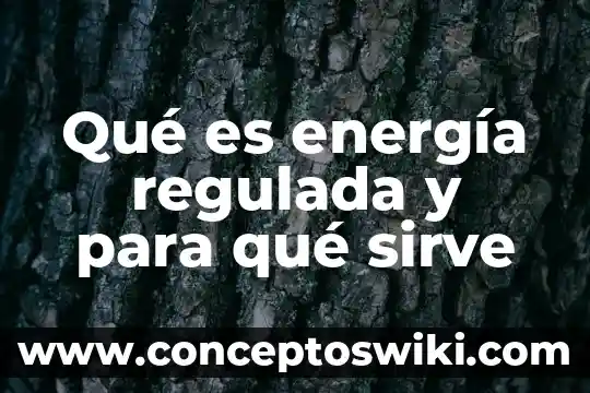 Que es la energia estatica 5 Qué es energía regulada y para qué sirve