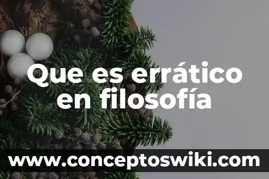 Qué es etimología y filosofía 4 Que es errático en filosofía