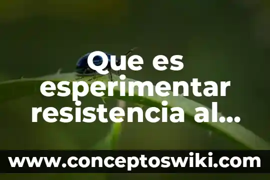 Que es una resistencia de salvaguarda de una computadora 8 Que es esperimentar resistencia al cambio