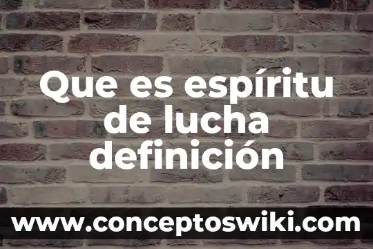 Que es la lucha libre aaa mientras luchan 4 Que es espíritu de lucha definición