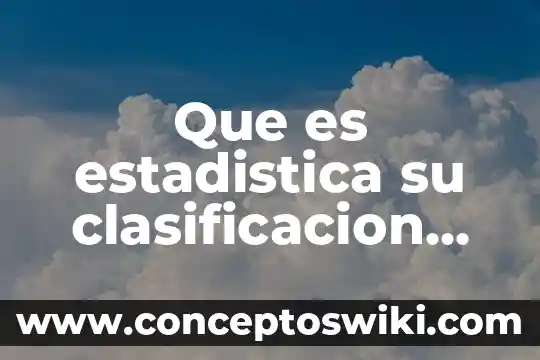 Que es el activo de una empresa y su clasificaci贸n 3 Que es estadistica su clasificacion importancia y su uso