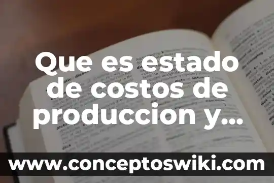 Que es napa-pilon en ventas 3 Que es estado de costos de produccion y ventas