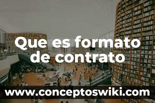 Que es el formato en un periodico 8 Que es formato de contrato