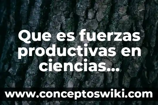 Qué es la suma de fuerzas 5 Que es fuerzas productivas en ciencias sociales