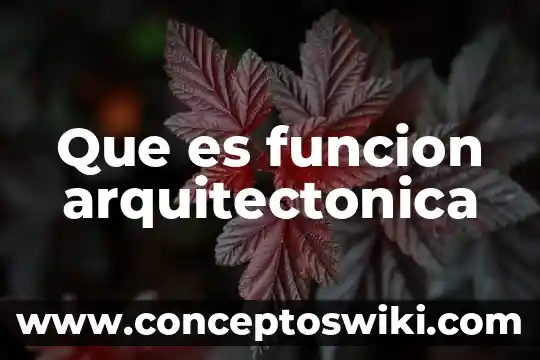 Qué es un proceso de composición arquitectónica 3 Que es funcion arquitectonica