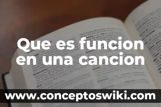 Que es sc y su funcion 6 Que es funcion en una cancion