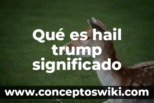 Que es el significado de el nombre de omar 7 Qué es hail trump significado