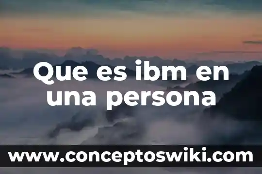 Que es el nombre juridico de una persona fisica 4 Que es ibm en una persona