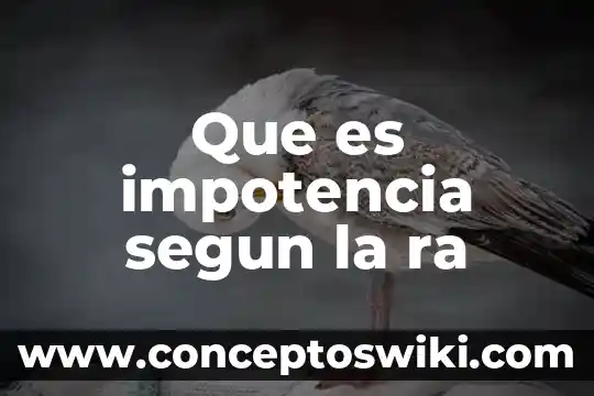 Que es aplicación ra 4 Que es impotencia segun la ra