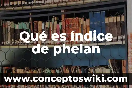 Que es indice s.p 8 Qué es índice de phelan