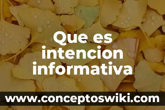 Que es la opinión informativa en la television 3 Que es intencion informativa