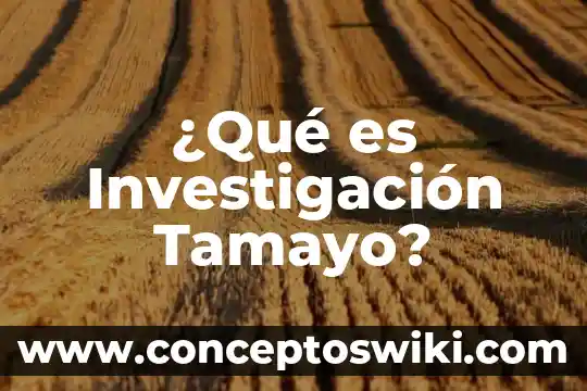 Que es investigacion sacar informacion de un libro 3 ¿Qué es Investigación Tamayo?