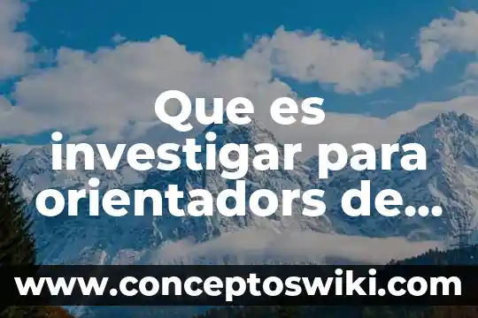 Que es problema de planificacion 6 Que es investigar para orientadors de un problema