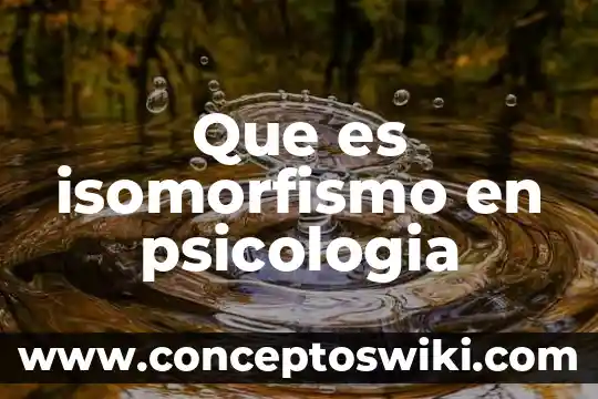 Qué es la psicología posracional 7 Que es isomorfismo en psicologia
