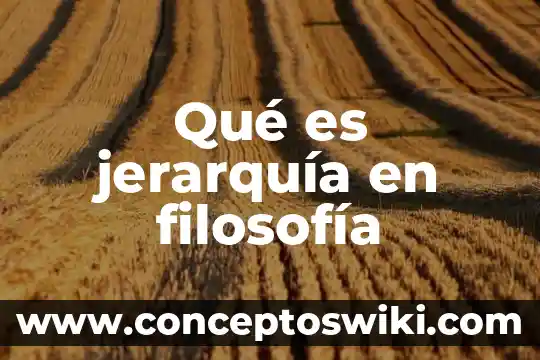 Qué es canon en filosofía 4 Qué es jerarquía en filosofía