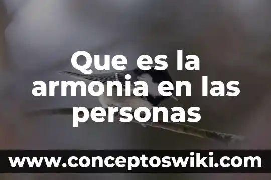 Que es e firma de personas físicas 3 Que es la armonia en las personas