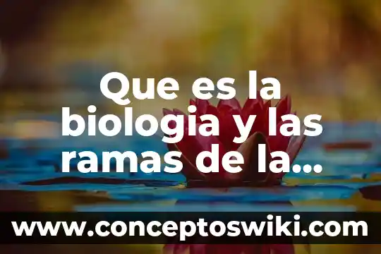 Que es lo que realmente importa en la enseñanza educativa 3 Que es la biologia y las ramas de la biología