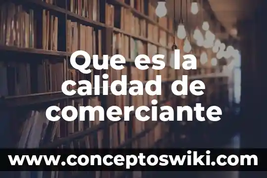 Qué es lineamientos en calidad 8 Que es la calidad de comerciante