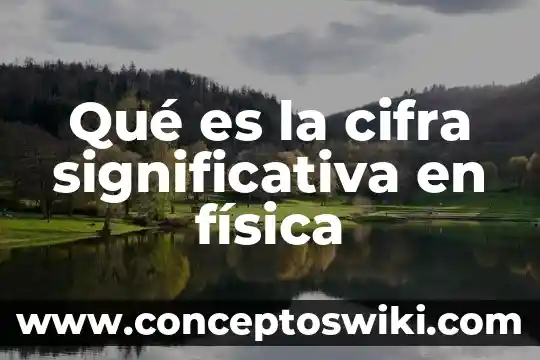 Que es la figura significativa 5 Qué es la cifra significativa en física