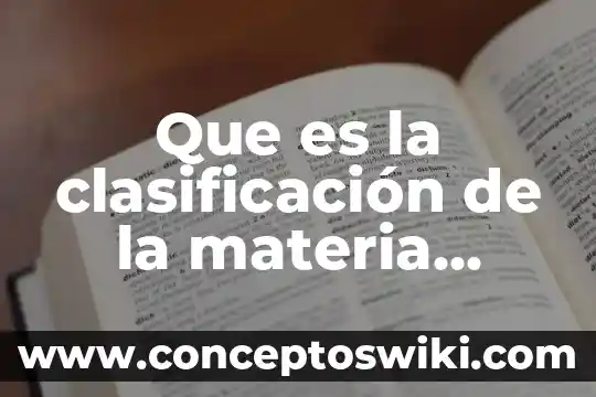 Que es el activo de una empresa y su clasificaci贸n 4 Que es la clasificaci贸n de la materia quimica