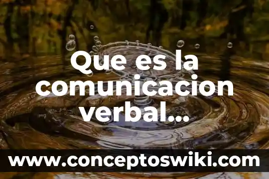 Que es la comunicacion no verbal y sus caracteristicas 8 Que es la comunicacion verbal caracteristicas