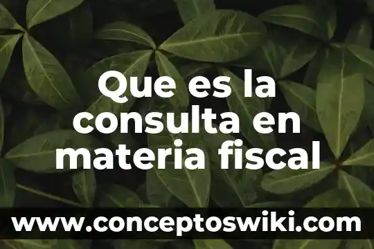 Que es una consulta en materia fiscal trackid sp-006 3 Que es la consulta en materia fiscal