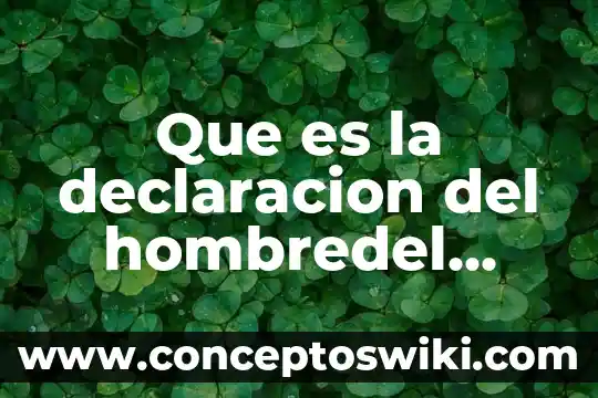 Que es firma del animador de la iglesia 5 Que es la declaracion del hombredel hombre la mujer