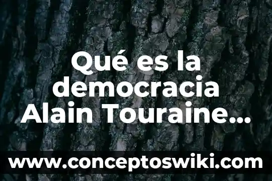 Por que es importante democracia y ciudadania 4 Qué es la democracia Alain Touraine resumen