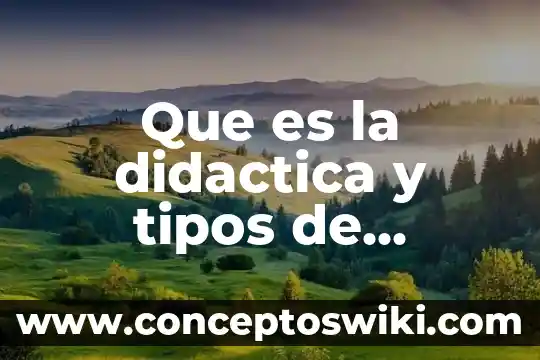 Qué es didáctica según comenius 6 Que es la didactica y tipos de didactica