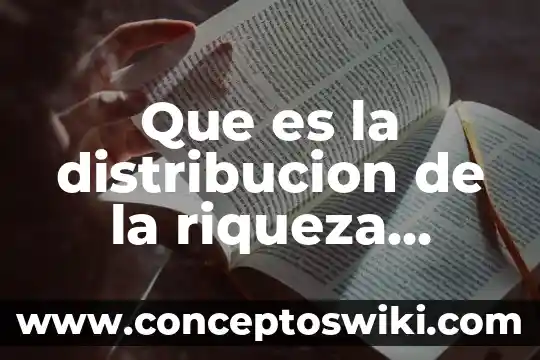 Que es la riqueza publica en materia juridica 6 Que es la distribucion de la riqueza social