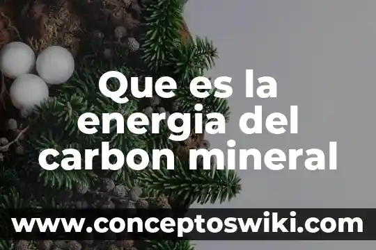 Para que es bueno el carbon 4 Que es la energia del carbon mineral
