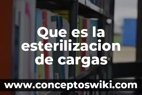 Que es tipo de operacion saldo 5 Que es la esterilizacion de cargas