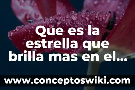 Tema que es el cielo en mapa conceptual 3 Que es la estrella que brilla mas en el el cielo