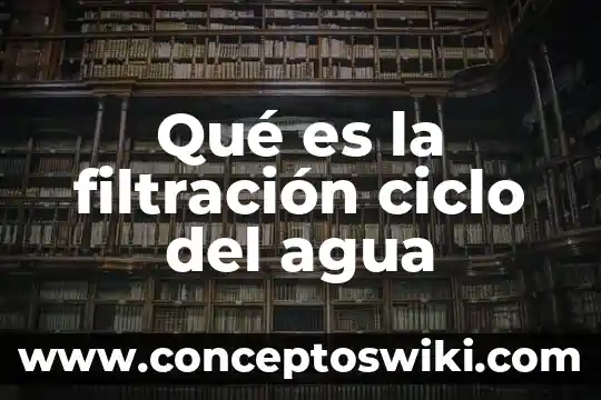 Que es el metodo de la filtracion 3 Qué es la filtración ciclo del agua