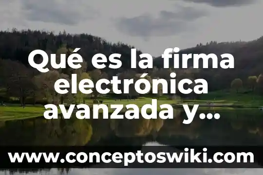 Que es la firma electronica avazada 4 Qué es la firma electrónica avanzada y cómo se obtiene