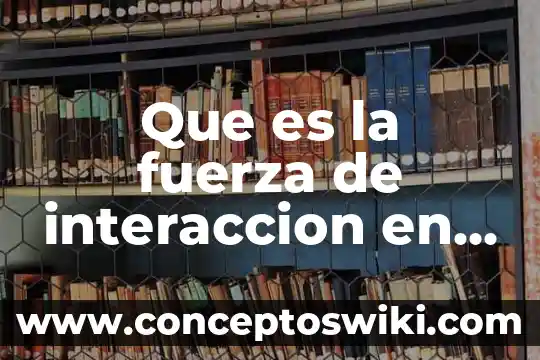 Que es medios de interacción 3 Que es la fuerza de interaccion en fisica