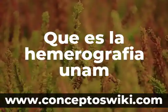 Que es a unam 3 Que es la hemerografia unam