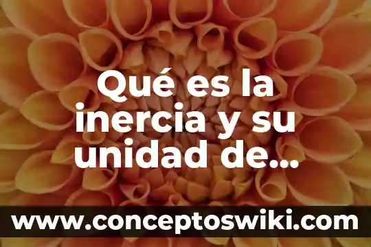 Que es unidad de velocidad 7 Qué es la inercia y su unidad de medida