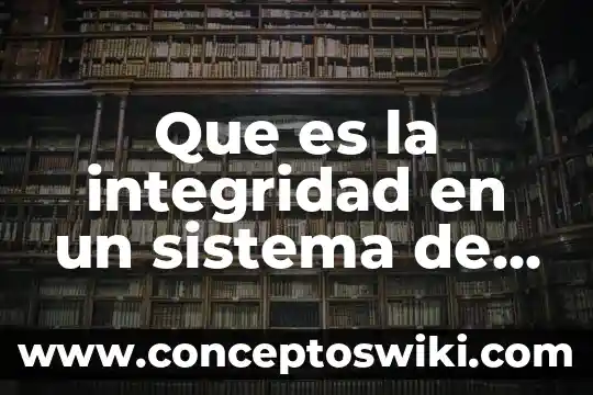 Qué es un indicador de desempeño escolar 5 Que es la integridad en un sistema de indicador