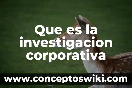 Qué es la investigación documental 7 Que es la investigacion corporativa