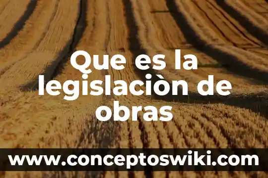 Que es ana base de datos 3 Que es la legislaciòn de obras