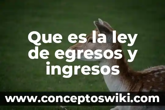 Qué es anton la ley 6 Que es la ley de egresos y ingresos