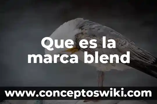 Marca que es y significa 4 Que es la marca blend