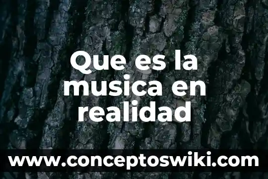 Qué es la realidad en la ciencia 7 Que es la musica en realidad