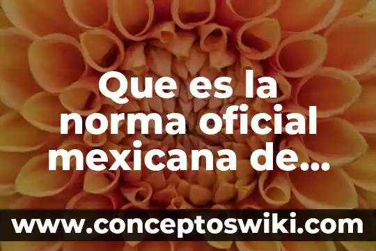 Que es el nombre oficial de mexico 8 Que es la norma oficial mexicana de digitalizacion