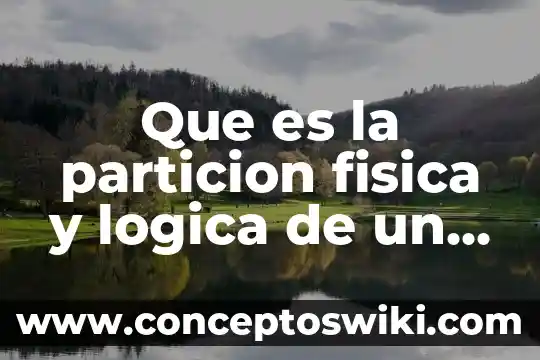 Que es el disco duro en un sistema de computo 5 Que es la particion fisica y logica de un disco