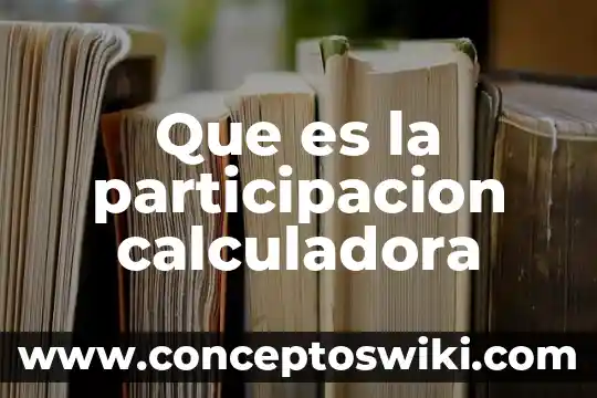 Que es una calculadora analogica 4 Que es la participacion calculadora