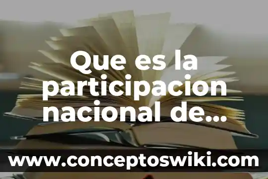 Que es plan nacional de accion ambiental 6 Que es la participacion nacional de una empresa