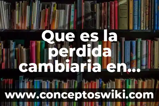 Que es la pérdida de inserción en redes 8 Que es la perdida cambiaria en contabilidad