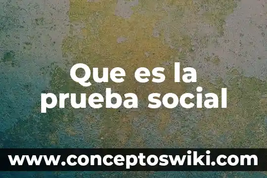 Significado de que es una prueba de ensayo 5 Que es la prueba social